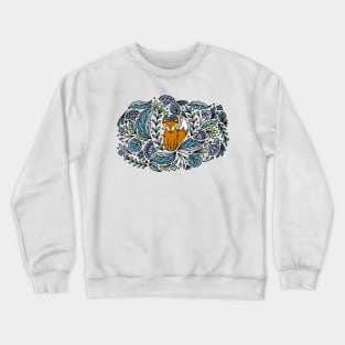 Folk Art Fox Crewneck Sweatshirt